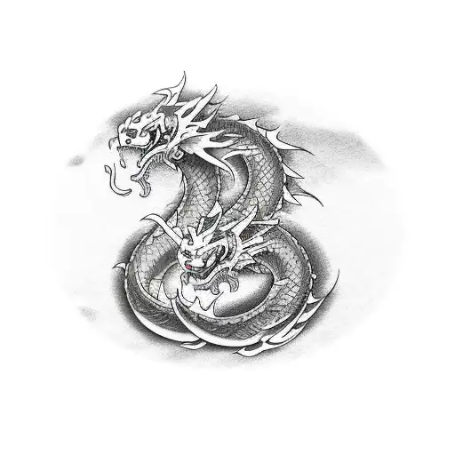 Twin Dragons by Jay French Studios | Asian dragon tattoo, Dragon tattoo for  women, Dragon tattoo designs