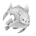 redfish  tailing tattoo design idea