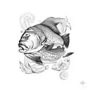 redfish  tattoo design idea