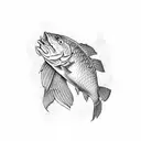 redfish  tattoo design idea