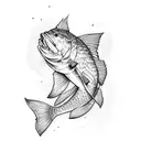 redfish  tattoo design idea