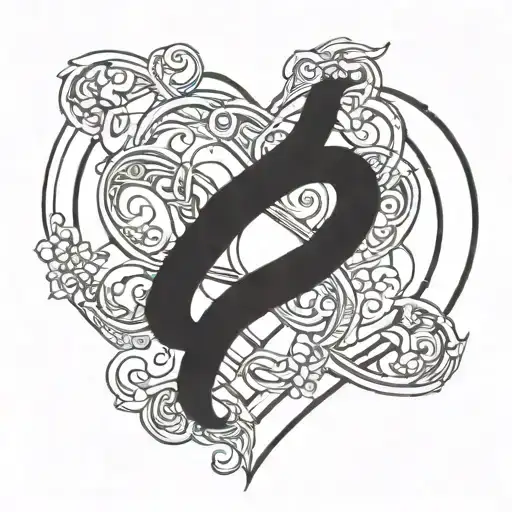 put steven and angelica in the infinity sign with a heart tattoo design idea