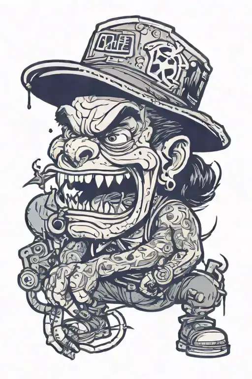 arrogant menace tattoo design idea