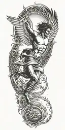 icarus falling from the sun tattoo design idea
