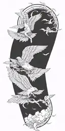 icarus falling angel tattoo design idea
