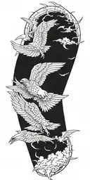 icarus falling tattoo design idea
