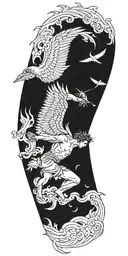 icarus falling tattoo design idea