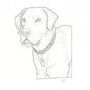 a black labrador retriever tattoo design idea