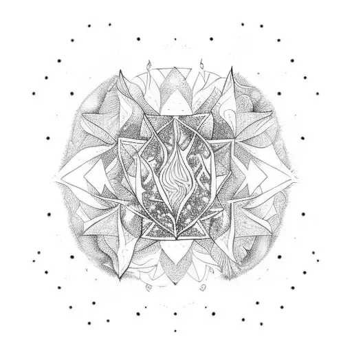 fire and ice tattoo design idea