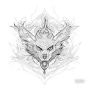 fire and ice tattoo design idea