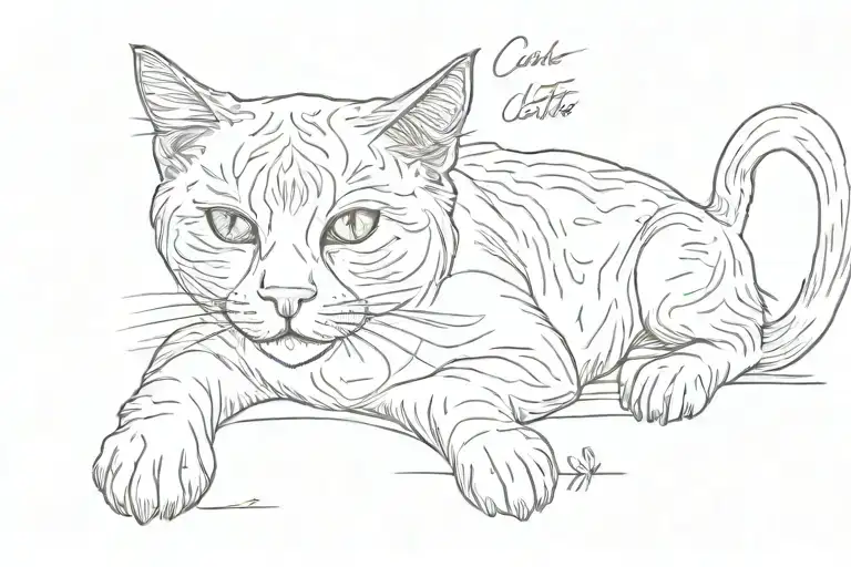 cursive writing pet cat name with date tattoo tattoo design idea