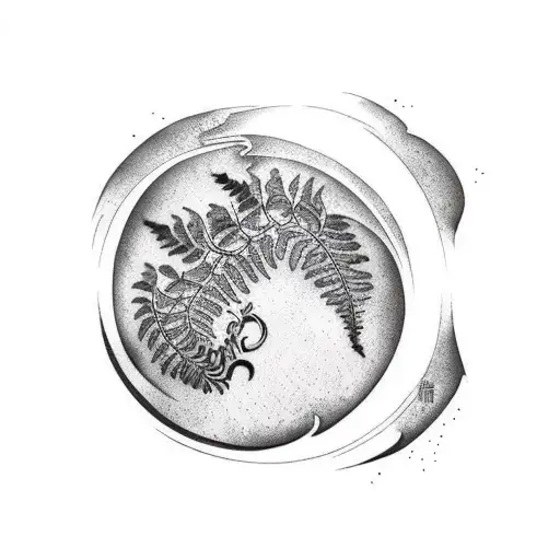 Fern Tree tattoo design idea