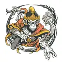 monkey king tattoo design idea