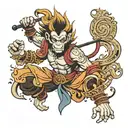 monkey king tattoo design idea