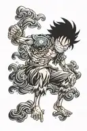 luffy gear 5 tattoo design idea