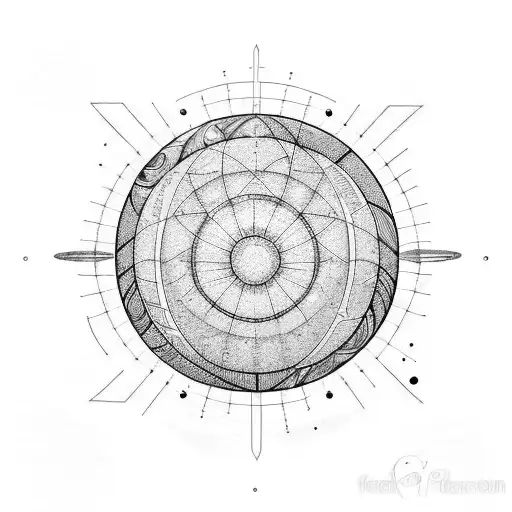 solar system tattoo design idea