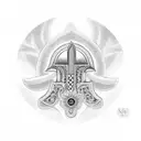 Hamsa Symbol with ankh tattoo design idea