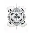 Create Tattoo use black ink from number seventh high card of clover, spade, diamond and heart become one, create it in c tattoo design idea