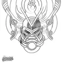 A minimalist tattoo of Loki's iconic line 'I am burdened with glorious purpose' tattoo design idea