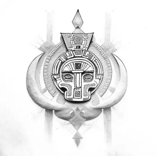 Aztec or Mayan  tattoo design idea