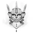 aztec warrior  tattoo design idea