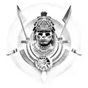 aztec warrior  tattoo design idea