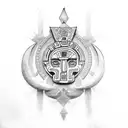 Aztec or Mayan  tattoo design idea