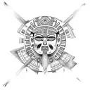 Aztec or Mayan  tattoo design idea
