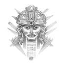 Aztec or Mayan  tattoo design idea