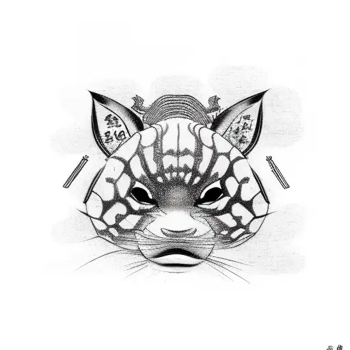 混沌のもたらし者 in kanji but maje vertical  tattoo design idea