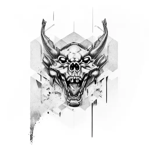 arte del siglo XVI en blanco y negro y un diseño geométrico para el antebrazo más alto que ancho  tattoo design idea