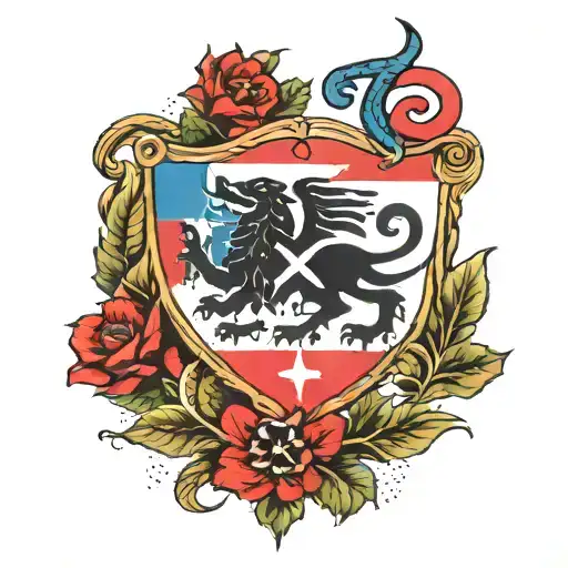 Georgian flag tattoo design idea