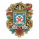 Georgian flag tattoo design idea