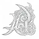 The letters Keaing Gothic style font biker gang style tattoo design idea