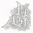 The letters Keaing Gothic style font biker gang style tattoo design idea