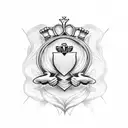 claddagh tattoo design idea