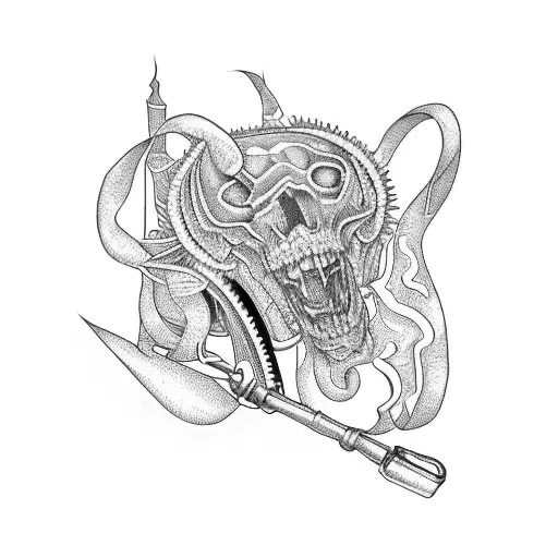 unzipped zipper on back tattoo design idea