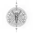 unzipped zipper on back tattoo design idea