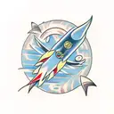rocket marvel tattoo design idea