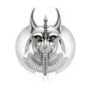 Anubis with eye of horus sleeve tattoo design idea