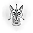 Anubis with eye of horus sleeve tattoo design idea