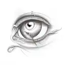 Hansa hand with Ra eye and Egyptian open winds  tattoo design idea