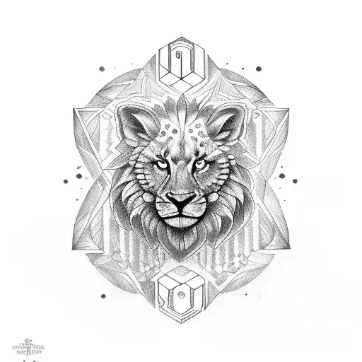 leo star sign, the word sandra hidden in tattoo tattoo design idea