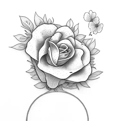 April birth flower tattoo design idea