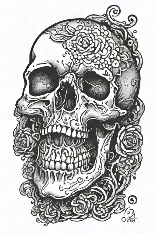 A symbol for discipline that has a skull in it somewhere tattoo design idea