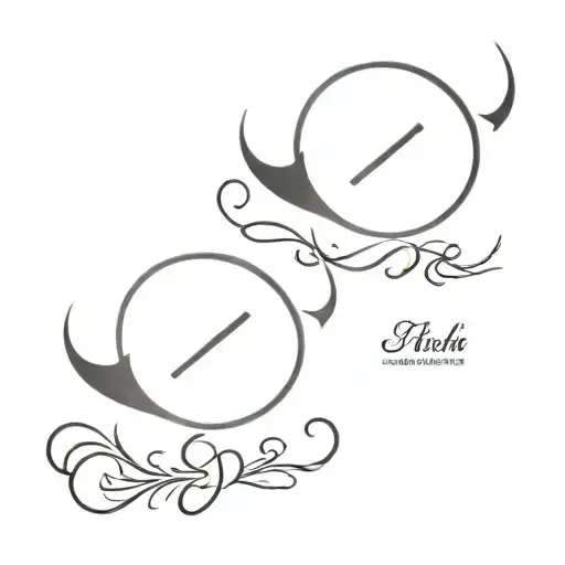 2 fish hooks with Roman numeral dates top and bottom  tattoo design idea