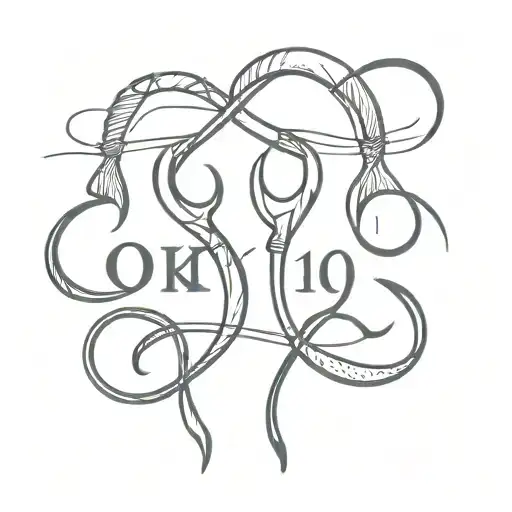 Design me a tattoo with 2 fishing hooks crossing each other and the dates 18th November and 3rd November in Roman numera tattoo design idea