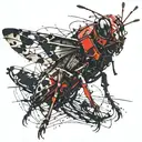 grasshopper tattoo design idea