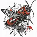 grasshopper tattoo design idea