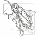 grasshopper tattoo design idea